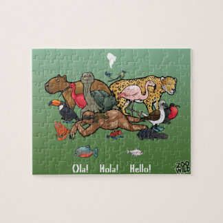 - Animais americanos - quebra-cabeça de serra de