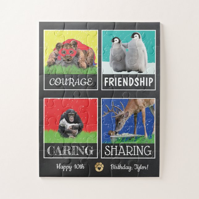 Animais Amigos Jigsera Quebra-cabeça (Vertical)