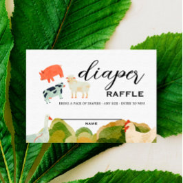 Animais da Barnyard - Cartão de Inserção de Raffle