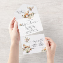 Animais da Floresta Abóbora Outono Floral Chá de B
