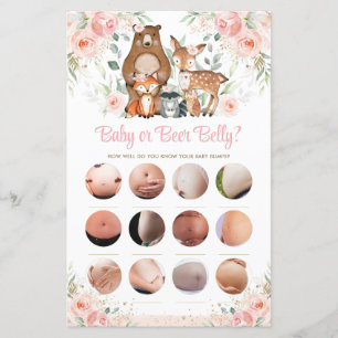 Animais da Floresta Bebê Floral Rosa ou Belga de C