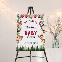 Animais da Floresta de inverno de Natal