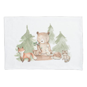 Animais da Floresta de Madeira em Aquarela Quarto