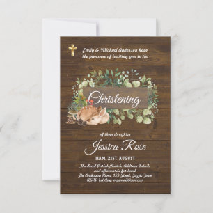 Animais Da Floresta Deer Christening Conite Baptis