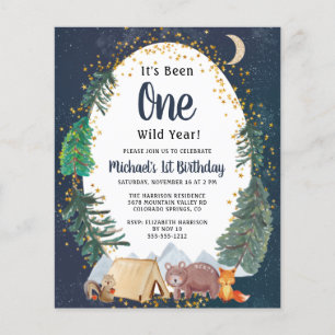 Animais da Floresta Festa de Aniversário de 1 Ano