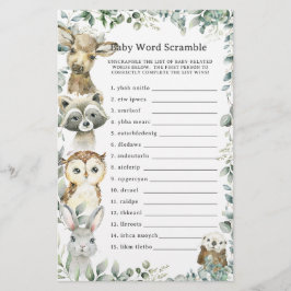 Animais da Floresta Greeneram Jogo de Palavras de