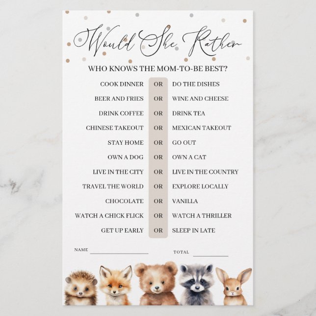 Animais Da Floresta Iriam Ela Preferencialmente Jo (Frente)