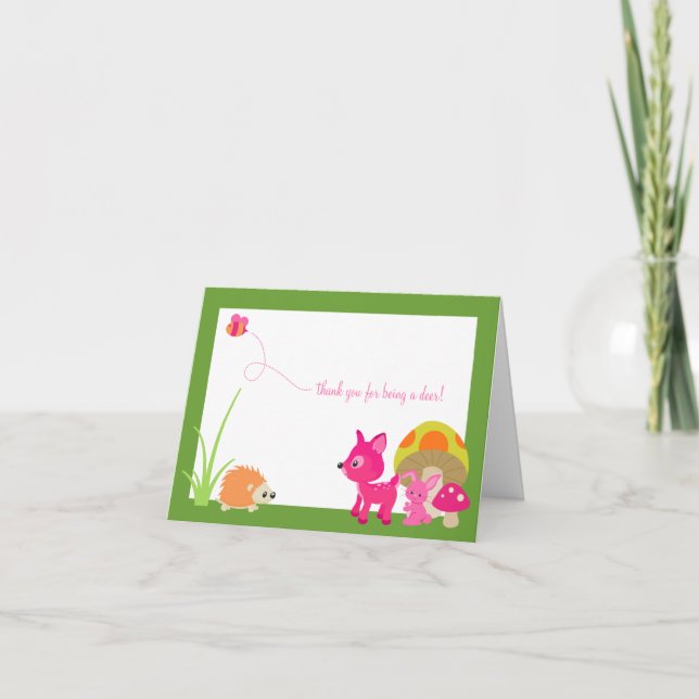 Animais Da Madeira Obrigado Cartões (Frente)