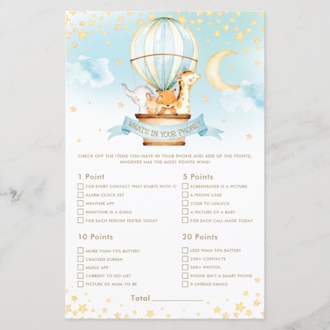 Animais de Balões de Ar Quente O que há no seu jog (Frente)