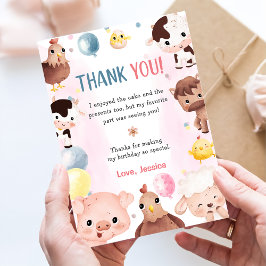 Animais de Exploração Balões Cartões de agradecime