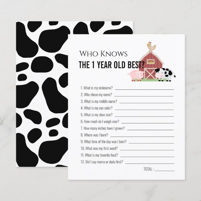 Animais de fazenda que conhecem o melhor jogo de p (Frente/Verso)