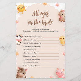 Animais de Fazenda Todos os Olhos no Jogo do Chá