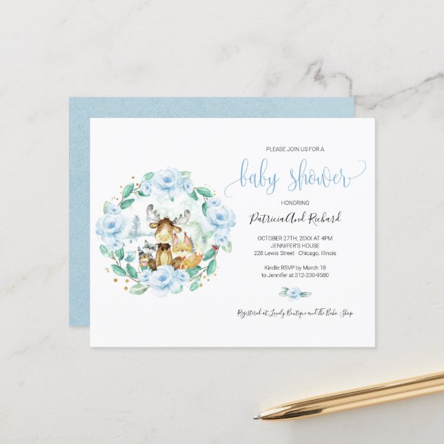 Animais de Floresta Caçada - Chá de fraldas do Orç (Frente/Verso In Situ)