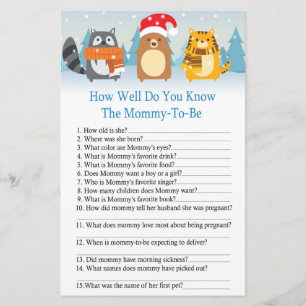 Animais de inverno como você conhece bem o chá de 