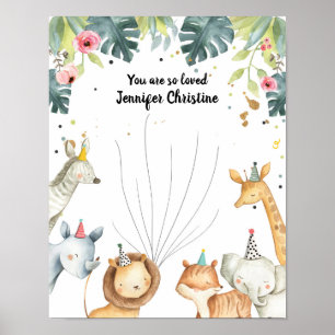 Animais de Safari Menina Impressão Digital Livro d