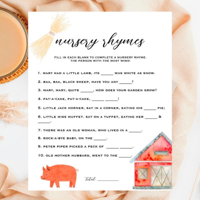 Animais do Barnyard - Jogo Rhymes do Nurserário do (Criador carregado)