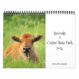 Animais do Calendário do Parque Estadual de Custer