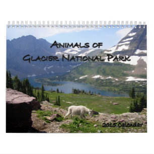 Animais do calendário do parque nacional 2015 de
