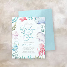 Animais Do Oceano Orçamental Sob O Chá de fraldas