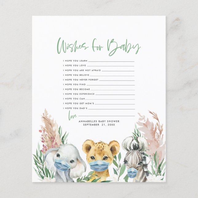 Animais em máscara desejos neutros em termos de gê (Frente)