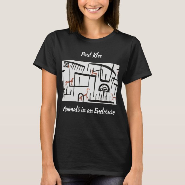 Animais em um gabinete de Paul Klee T-Shirt (Frente)