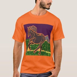 ANIMAIS espirais do CAVALO do t-shirt da
