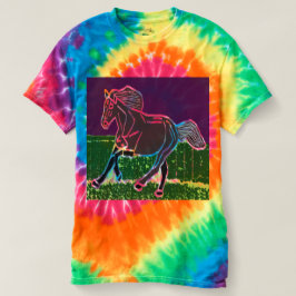 ANIMAIS espirais do CAVALO do t-shirt da