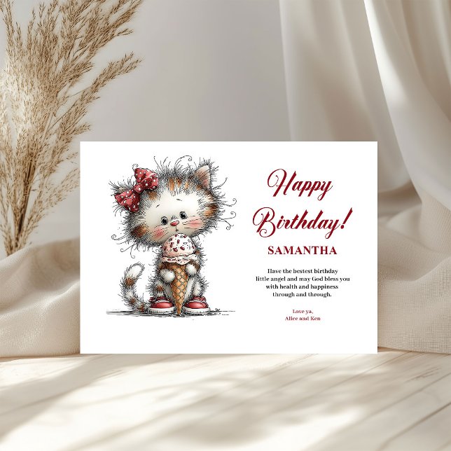 Animais Excêntricos Nome Personalizado cartão de s (Quirky Animals Custom Name kids greeting card)
