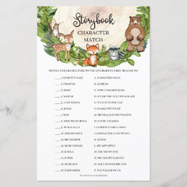 Animais florestais matam Caráter Storybook