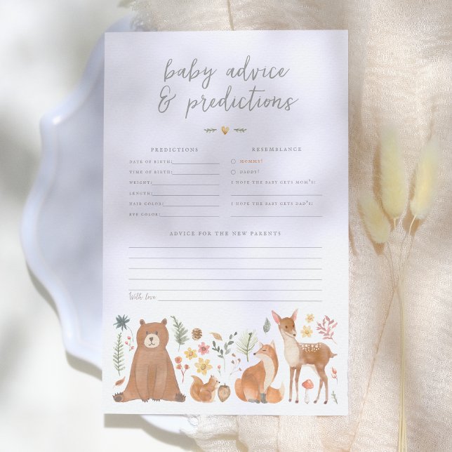 Animais Florestais Ocupam Previsão de Bebês e Jogo (Criador carregado)