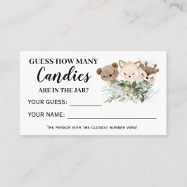 Animais Florestais Quantos Cartões de Chá de frald