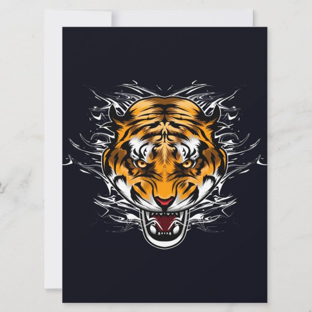 Animais Fofo Tigre | No Parede do Banheiro  (Frente)