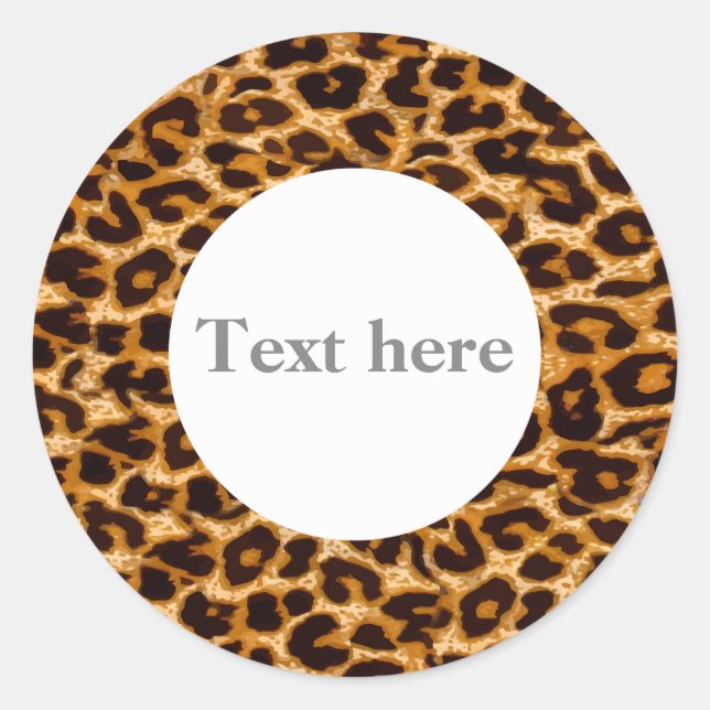 Animais, impressão animal, Leopardo, adesivos de c (Frente)