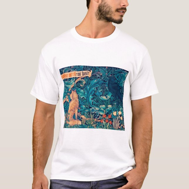 Animais na Floresta, William Morris T-Shirt (Frente)