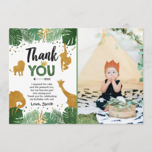 Animais o selvagem dos cartões de agradecimentos