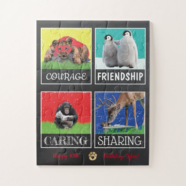 Animais Pals Jigsera Quebra-cabeça (Vertical)