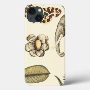 Animais Partilhados Pintados em Fundo de Creme