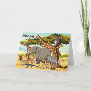 Animais Personalizados de Cartões Africanos