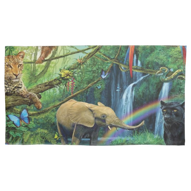 Animais que vivem juntos travesseiros decorativos (Frente)