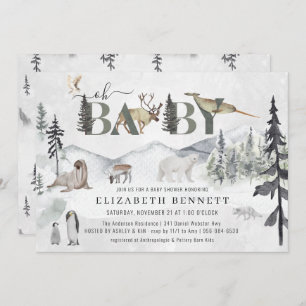 Animais Russos do Ártico Convite ao Chá de frald