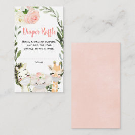 Animais Safari com máscaras cartões de rifa de fra