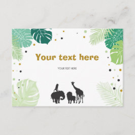 Animais Safari Zoo da selva Inserir cartão Anivers