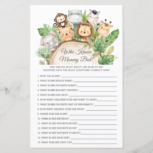 Animais Selvagens Que Conhecem O Melhor Jogo De Ch (Frente)