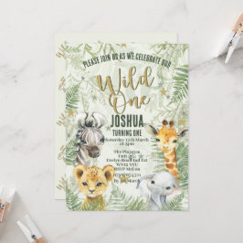 Animais Selvagens Safari Convites de Aniversário