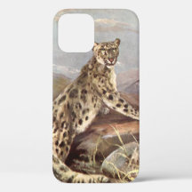 Animais Selvagens Vintage, Leopardo de Neve por Ci