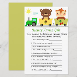 Animais treinam Rhyme Rhyme jogo de chá de fraldas