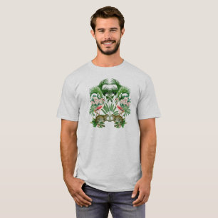 Animais tropicais de raça branca com 2 T-Shirt