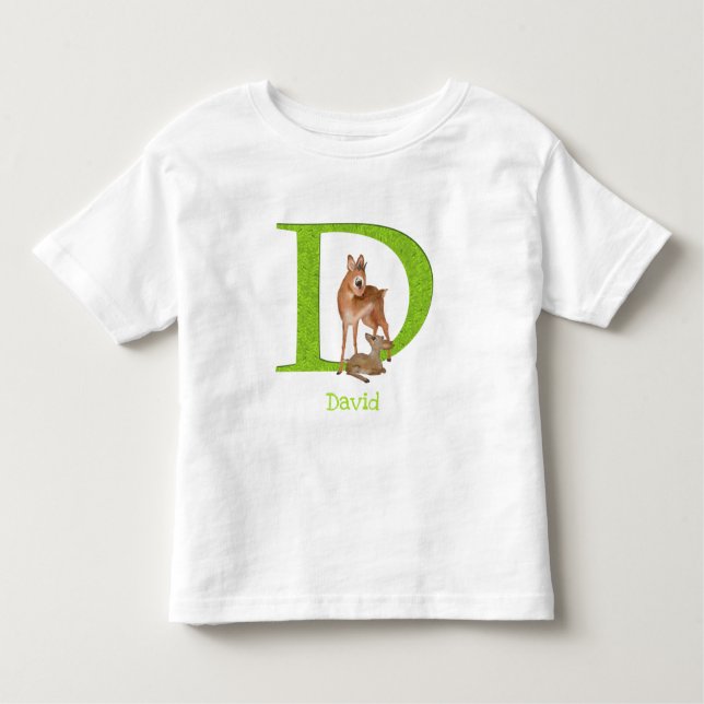 Animal ABC D é para camiseta dik-dik (Frente)
