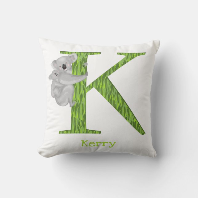 Animal ABC K é para almofada de coala (Frente)