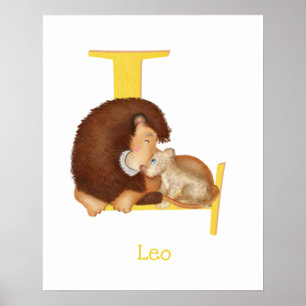Animal ABC L é para impressão de leão